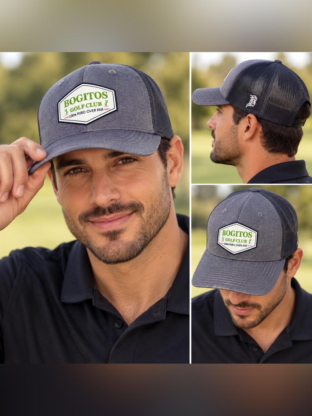 Branded Bills Bogitos Golf Club Trucker Hat Gray Black Snapback